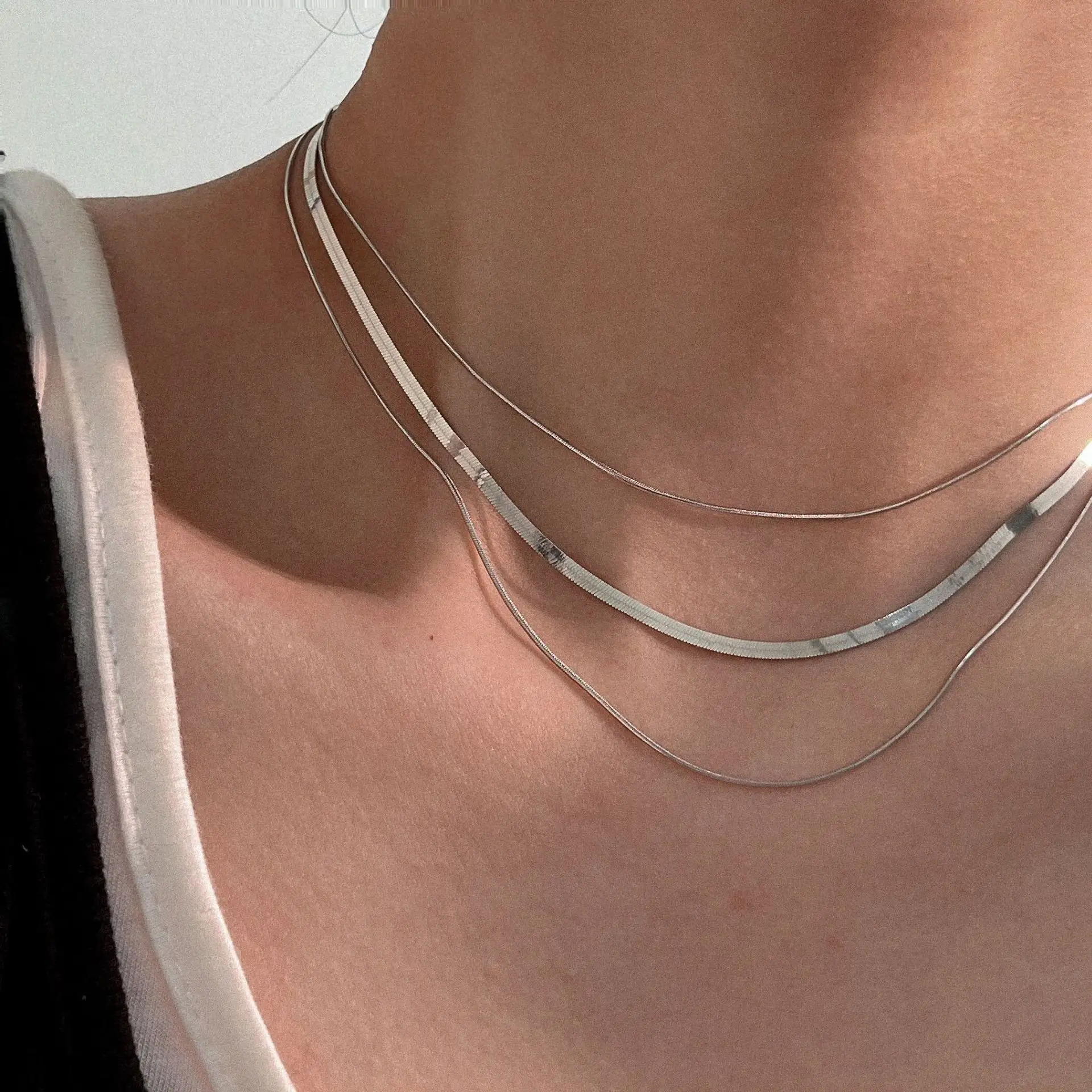 Titanium Steel Snake Bone Necklace for Women - Image 2