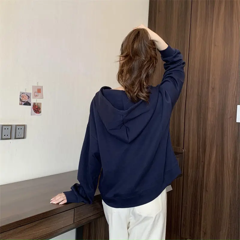 Brown Long Sleeve Hoodie for Women Spring Autumn — feature 32