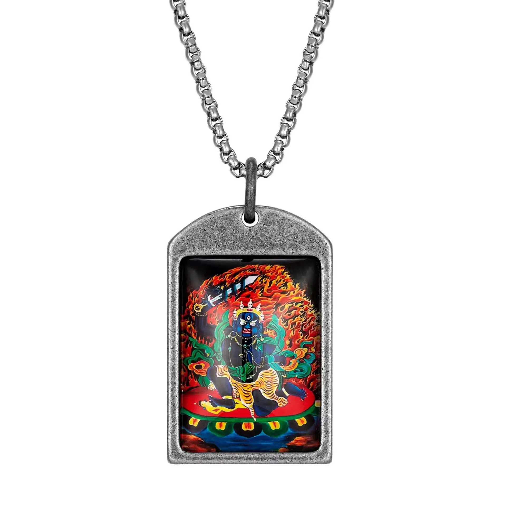 Titanium Zodiac Thangka Necklaces for Men Women - Image 12