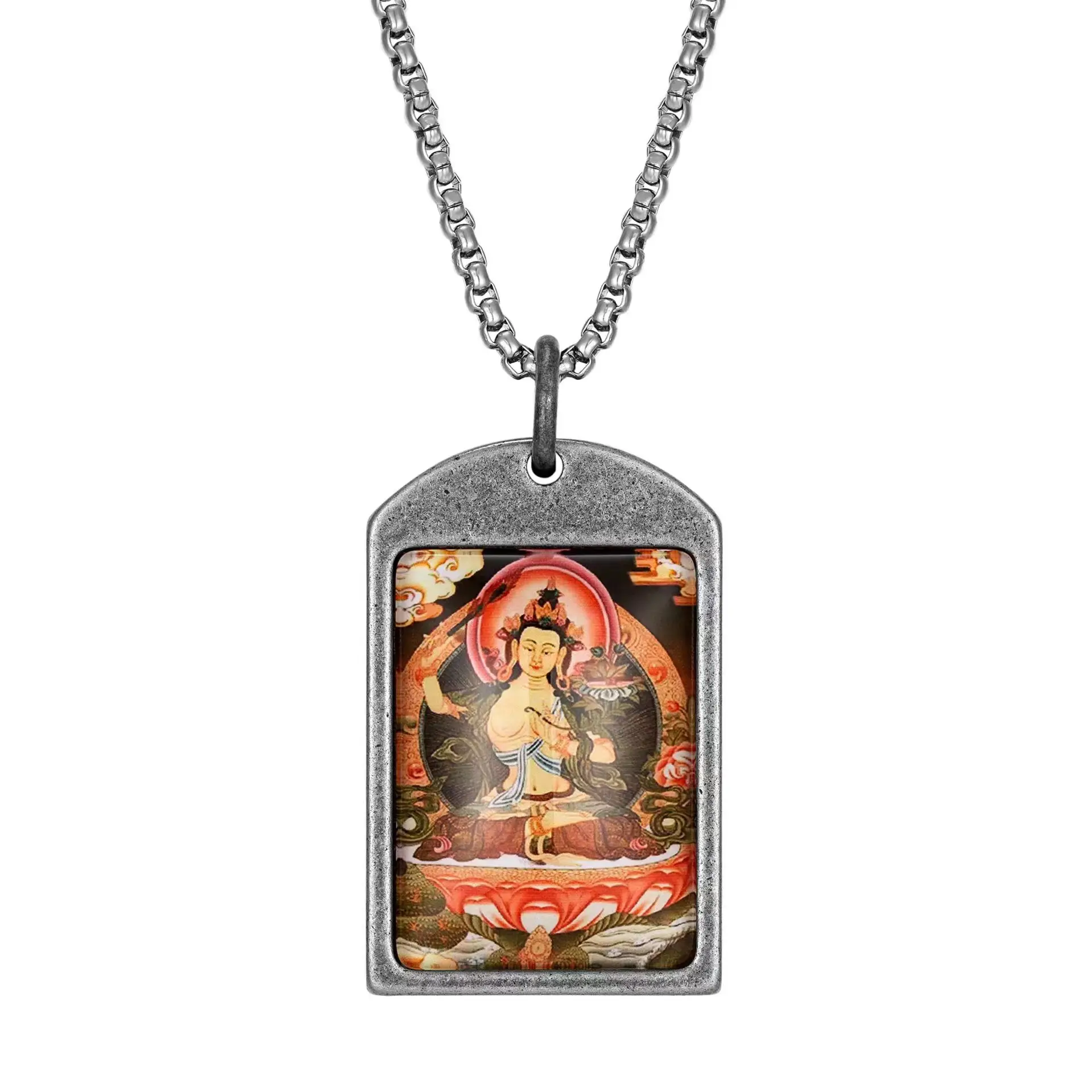 Titanium Zodiac Thangka Necklaces for Men Women - Image 13