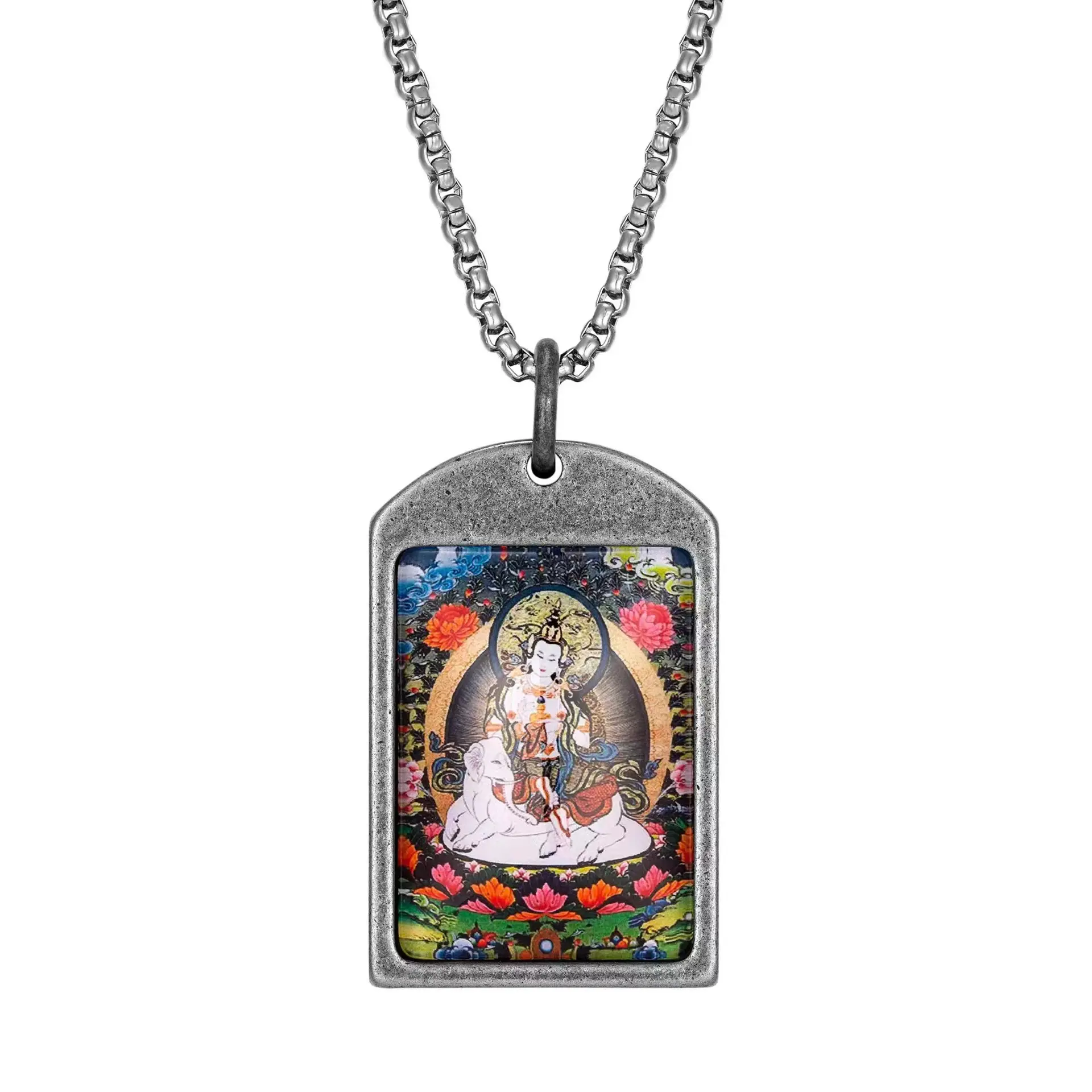Titanium Zodiac Thangka Necklaces for Men Women - Image 15