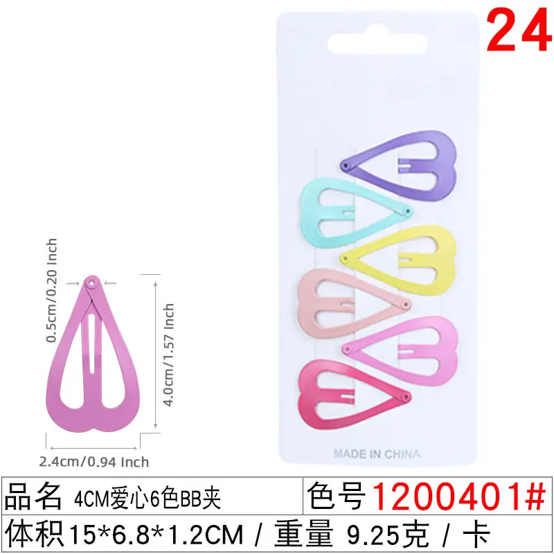 24 Pcs Colorful Hair Clips for Women