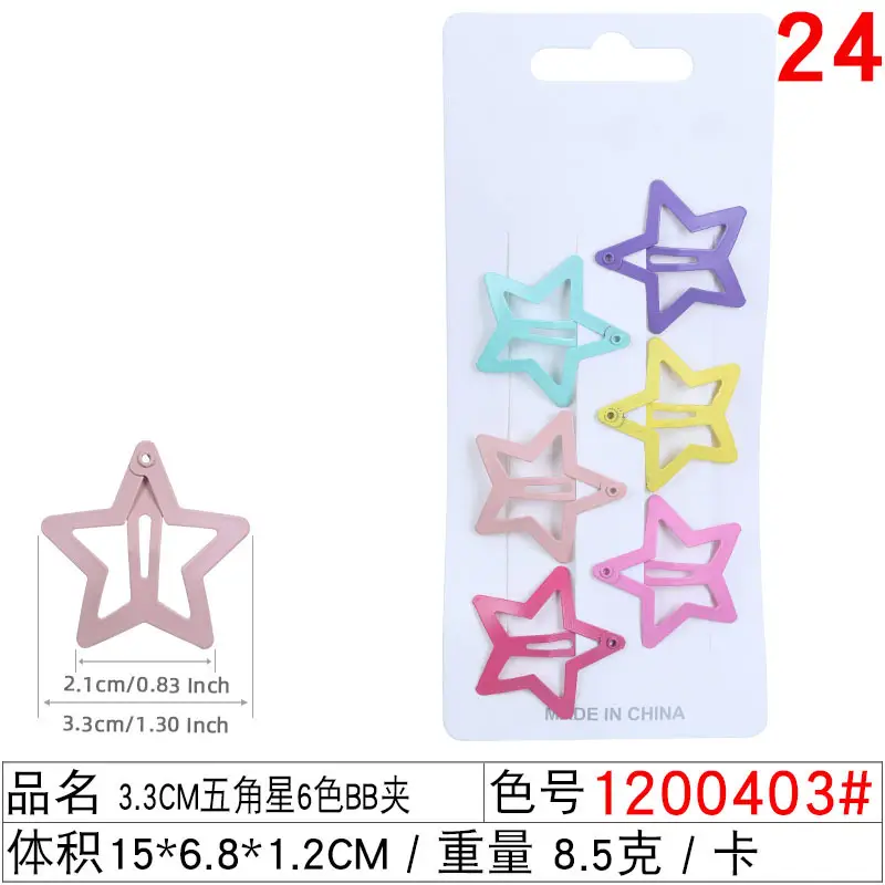 24 Pcs Colorful Hair Clips for Women