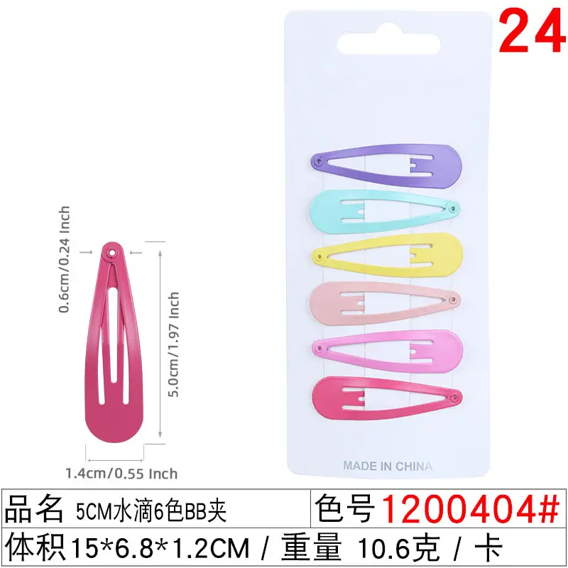 24 Pcs Colorful Hair Clips for Women