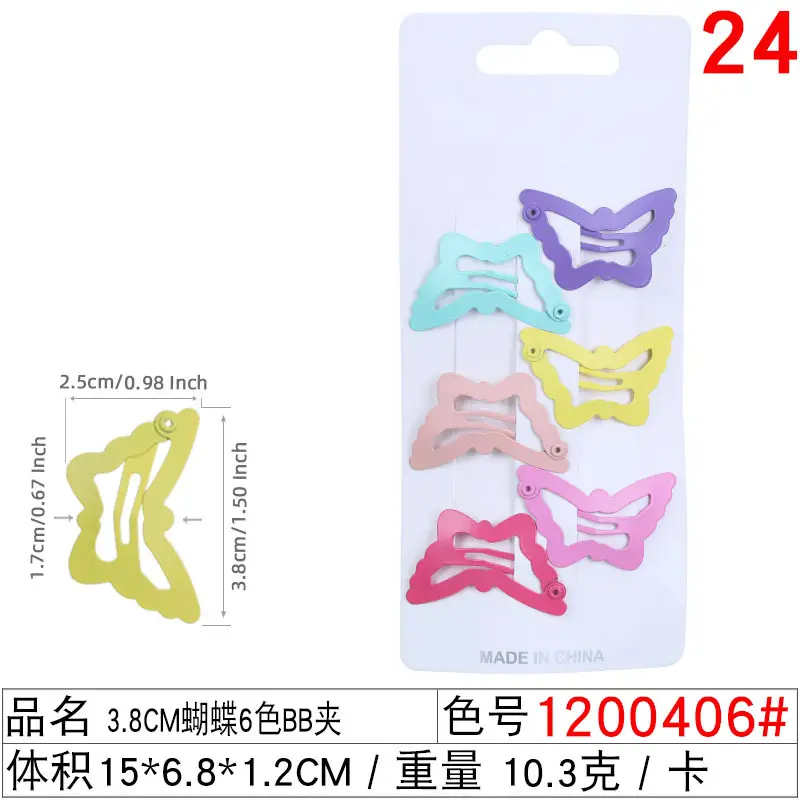 24 Pcs Colorful Hair Clips for Women