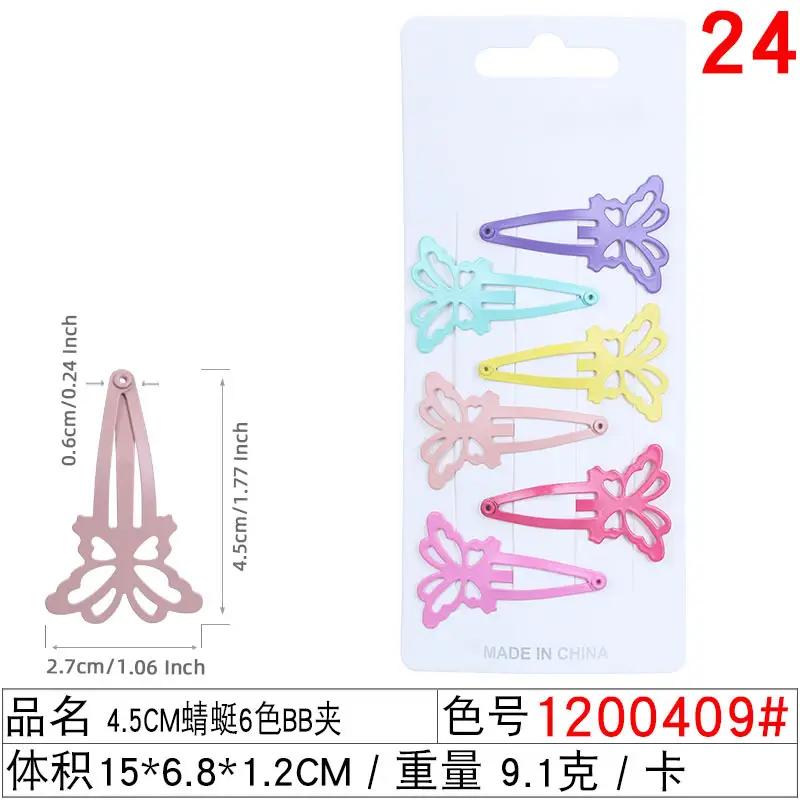 24 Pcs Colorful Hair Clips for Women