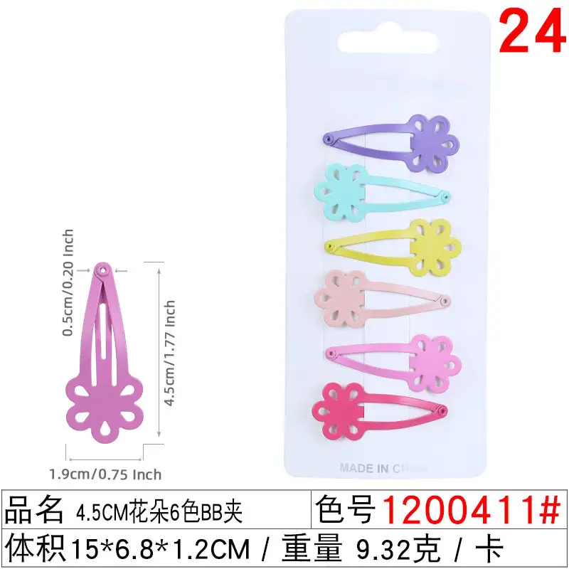 24 Pcs Colorful Hair Clips for Women