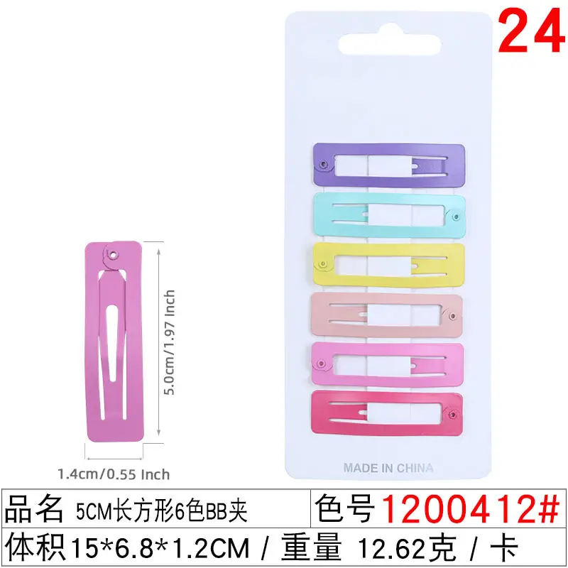 24 Pcs Colorful Hair Clips for Women