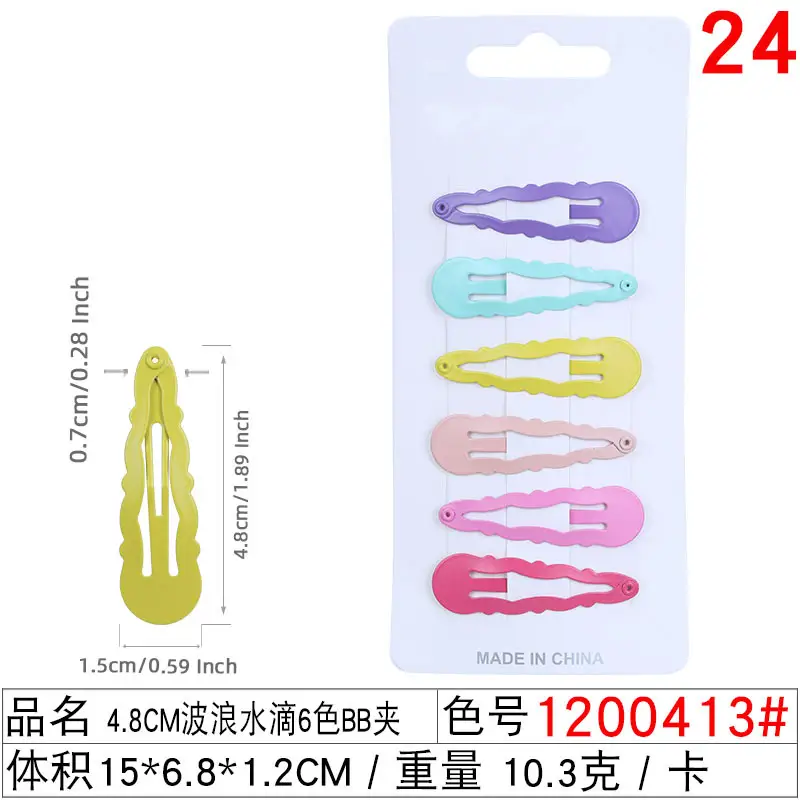 24 Pcs Colorful Hair Clips for Women