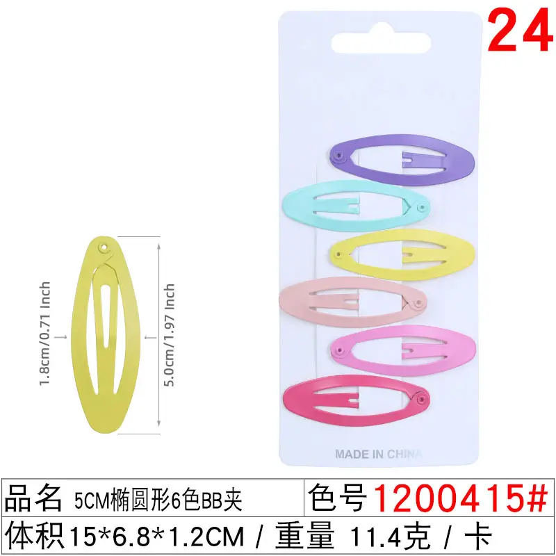 24 Pcs Colorful Hair Clips for Women