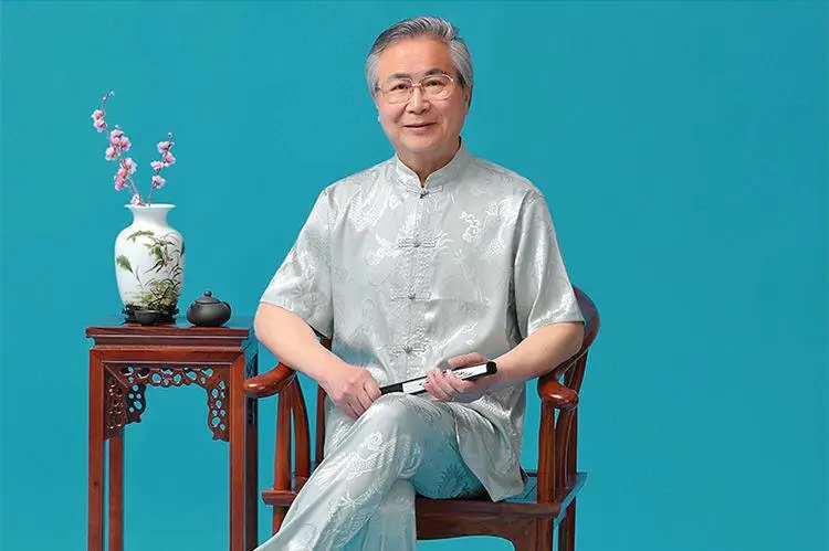 Middle-aged Ice Silk Tang Suit Men Summer Hanfu Wear — feature 13