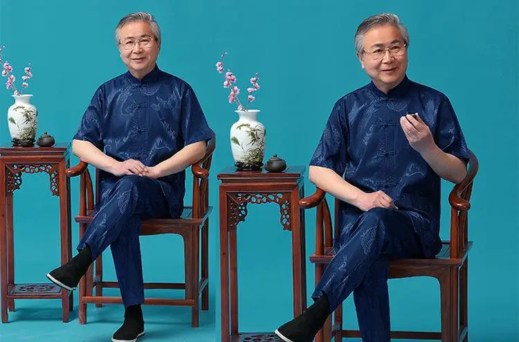 Middle-aged Ice Silk Tang Suit Men Summer Hanfu Wear — feature 20
