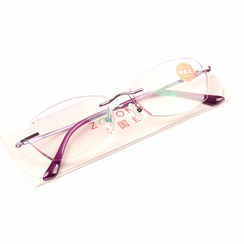 Anti-blue Light Rimless Reading Glasses Women - Image 2