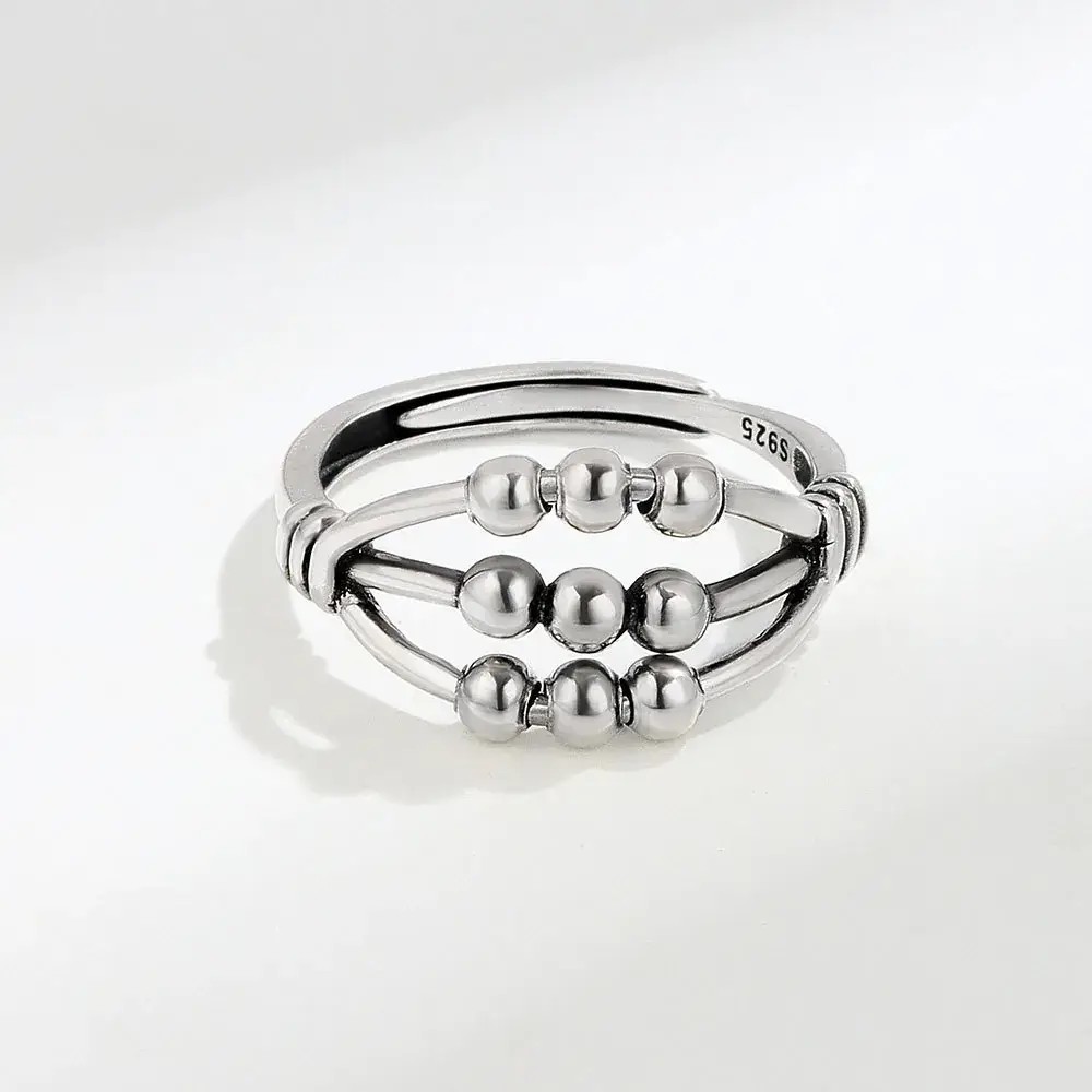 Three Ring Smart Watch with Luxurious Silver Beads - Image 4