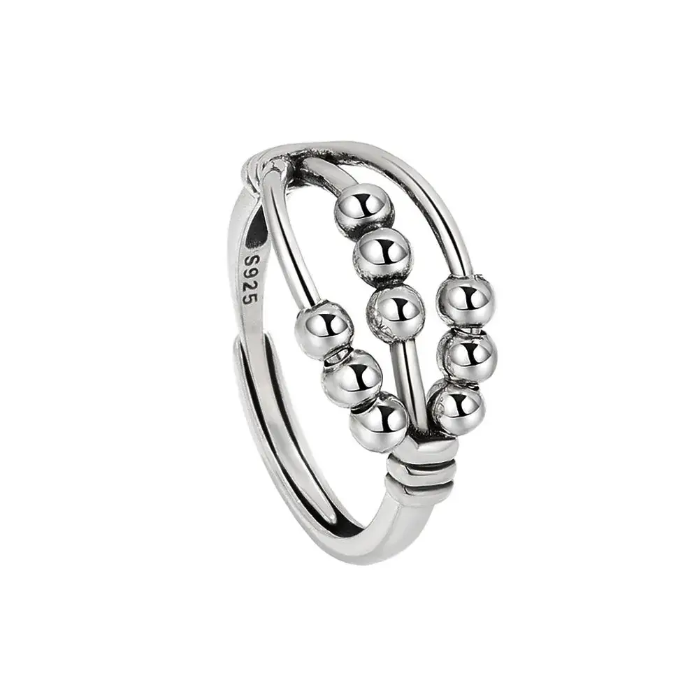 Three Ring Smart Watch with Luxurious Silver Beads - Image 5