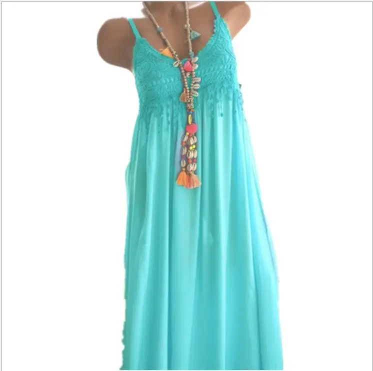 Black Lace Stitching Mid-Length Dress with Tassel Detail — feature 60