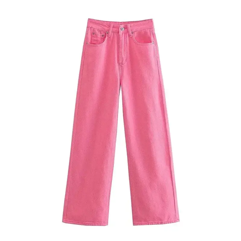 Women Wide Leg Slim Jeans Dark Grey Korean Style - Image 17