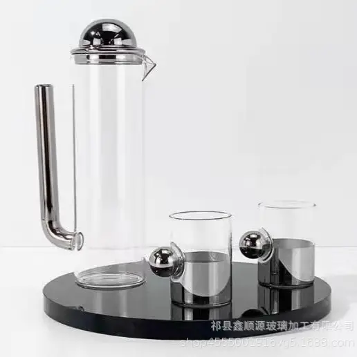 Silver Cold Kettle Glass Decanter for Home Office - Image 3