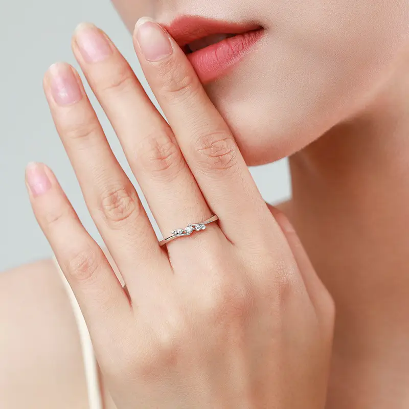 S925 Sterling Silver Ring with Micro Diamonds for Women - Image 2