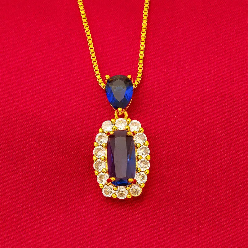 Red Gemstone Pendant Necklace for Women - Image 6