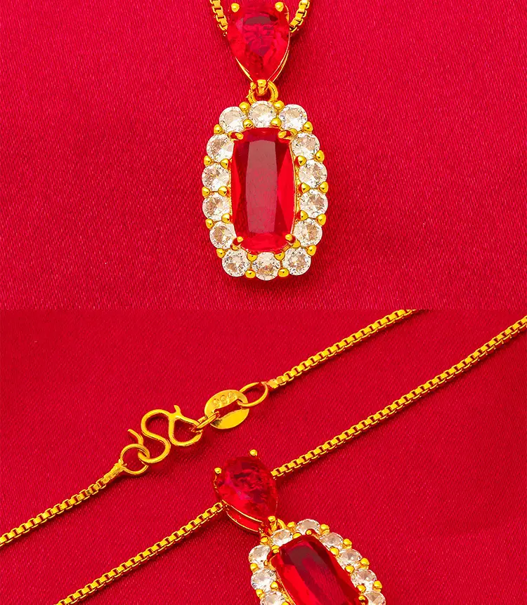 Red Gemstone Pendant Necklace for Women — feature 5