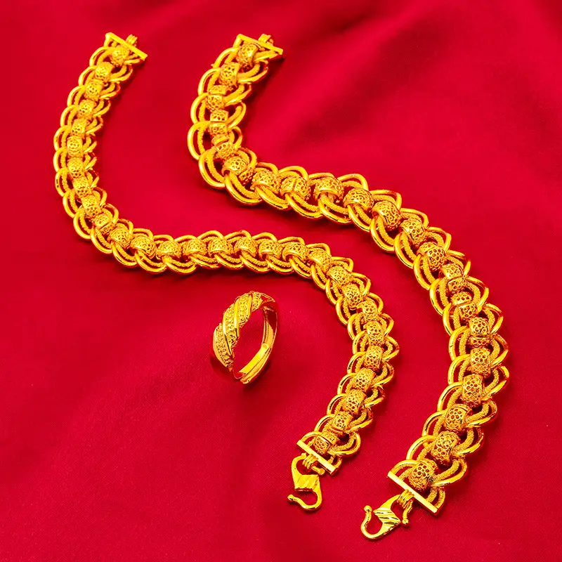 Gold Plated Cross Bracelet with Stone Embellishment - Image 3