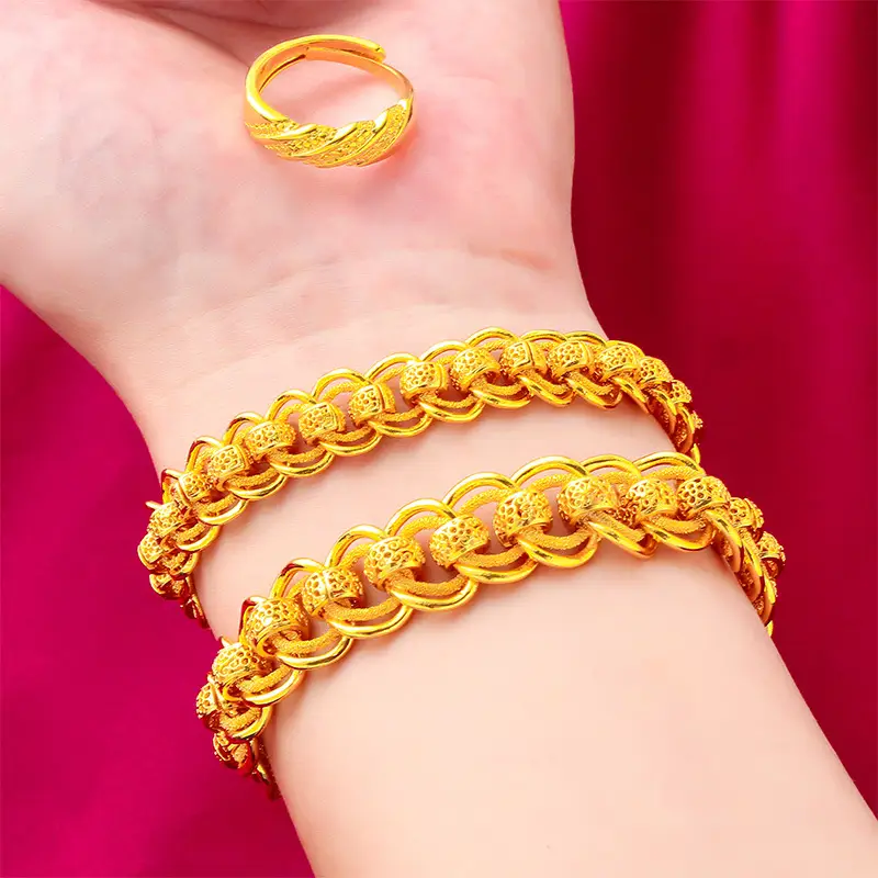 Gold Plated Cross Bracelet with Stone Embellishment - Image 4