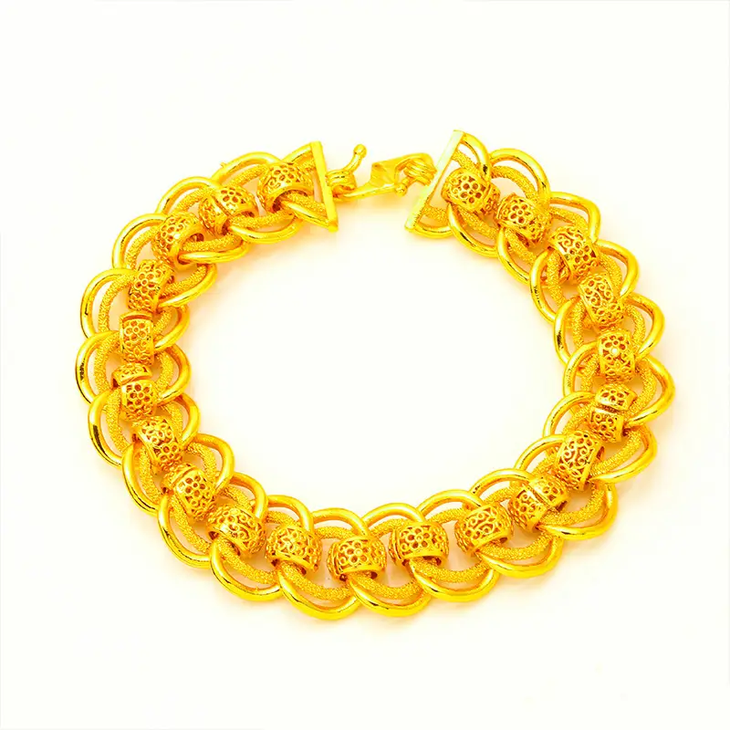 Gold Plated Cross Bracelet with Stone Embellishment - Image 5
