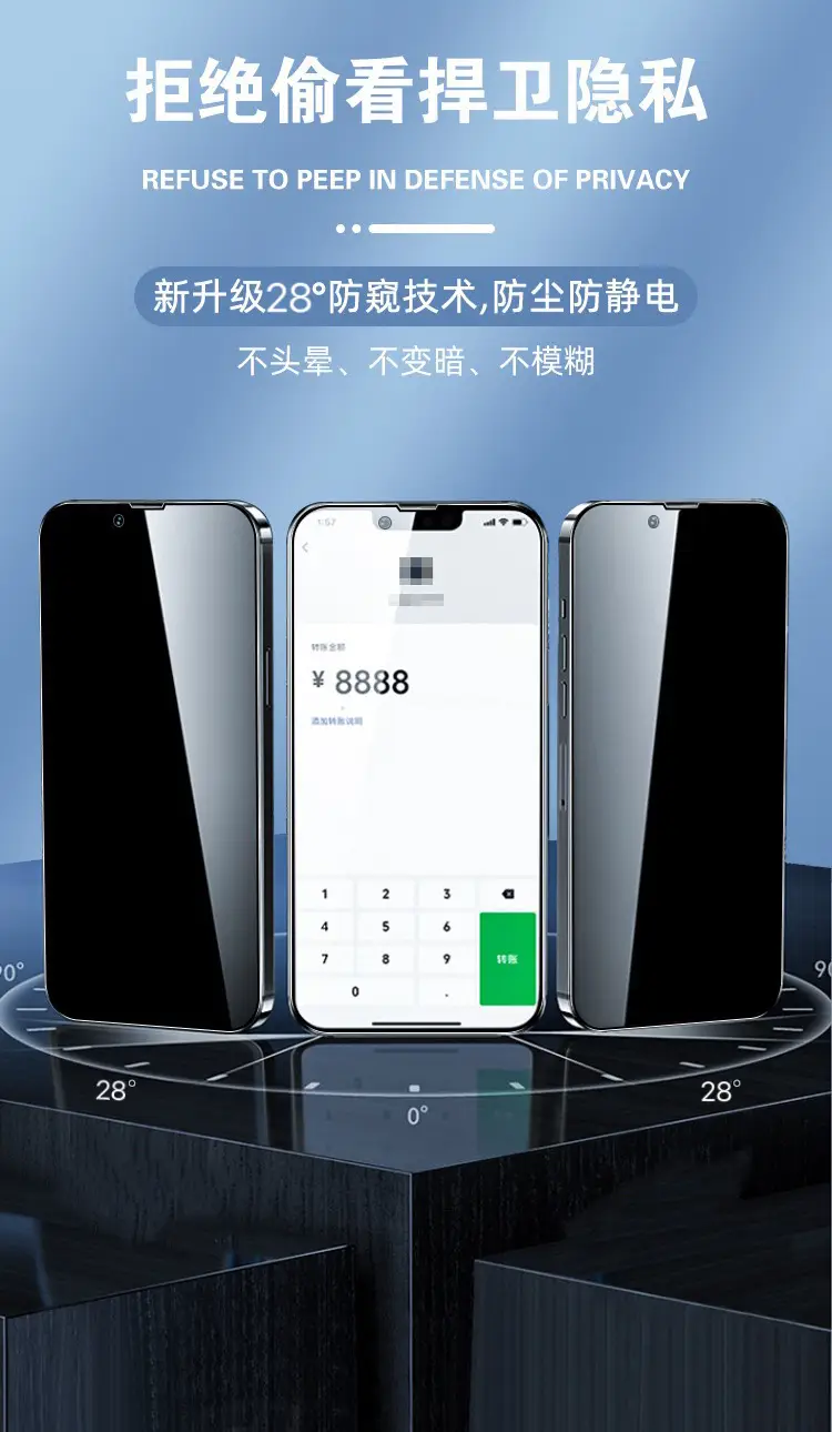 Anti-Peeping Film Tempered Film 15pro Mobile Phone 16pro — feature 5