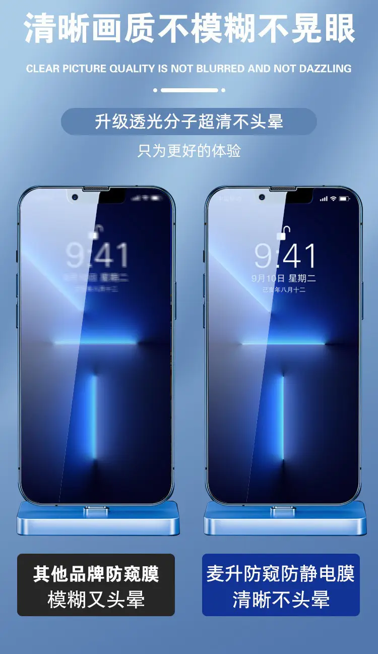 Anti-Peeping Film Tempered Film 15pro Mobile Phone 16pro — feature 8