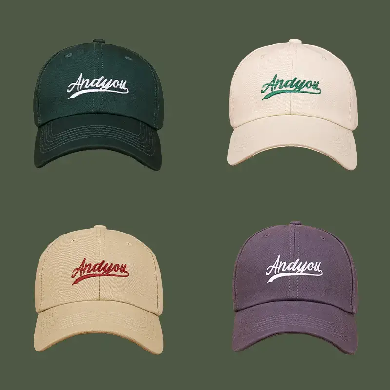 Black Embroidered Baseball Cap with "Aoyou" Design