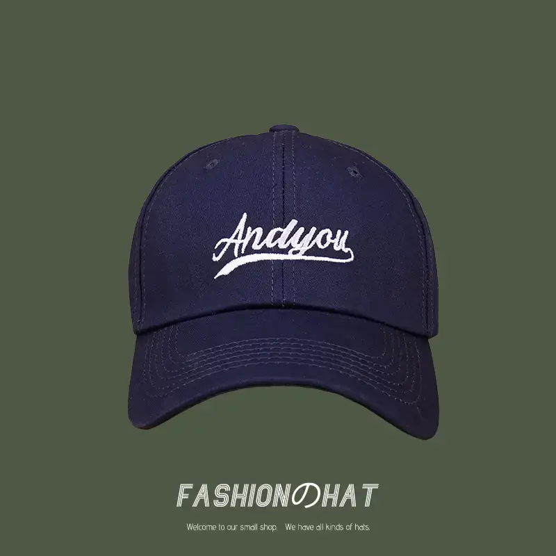 Black Embroidered Baseball Cap with "Aoyou" Design