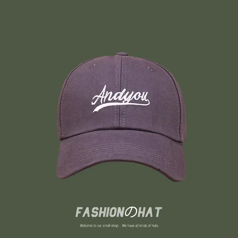Black Embroidered Baseball Cap with "Aoyou" Design