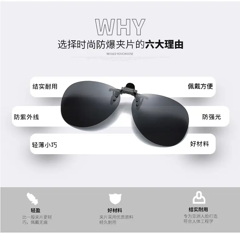 Explosion-proof clip-on sunglasses night vision goggles — feature 12