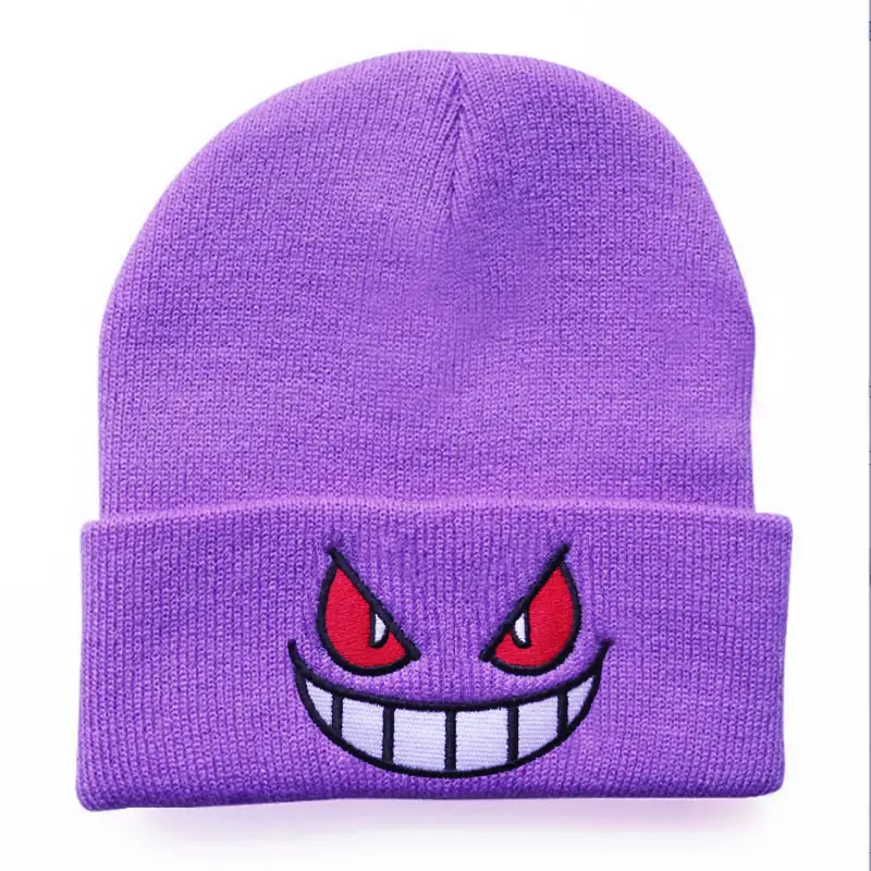 Knitted Cartoon Hat Red Eyes Wool Warm Autumn Winter - Image 6