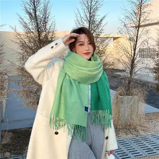 Women's Winter Warm Cashmere Scarf with Abstract Print — feature 2