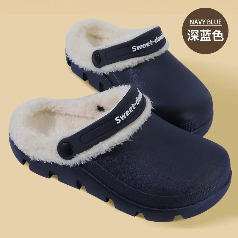 Pink Fluffy Cotton Slippers for Women Winter Warm Home Use - Image 2