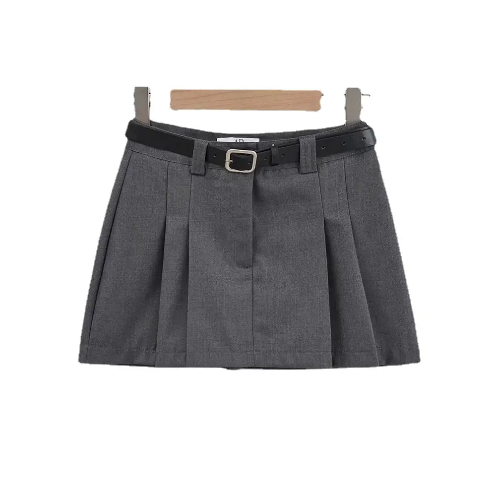 Women's Pleated Belt Skirt Set of 3 - Image 6