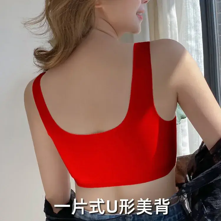 Red Lace Bra for Large Chest, Anti-Sagging, Traceless, Front Buckle - Image 15