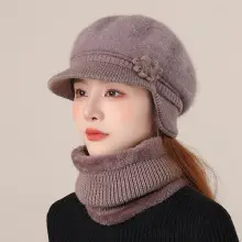 Women Wool Beanie Drawstring Cap Autumn Winter Lazy Wind Stack Cap — feature 16