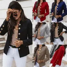 Women Plaid Long Sleeve Jacket Green Blue Mid Length — feature 63