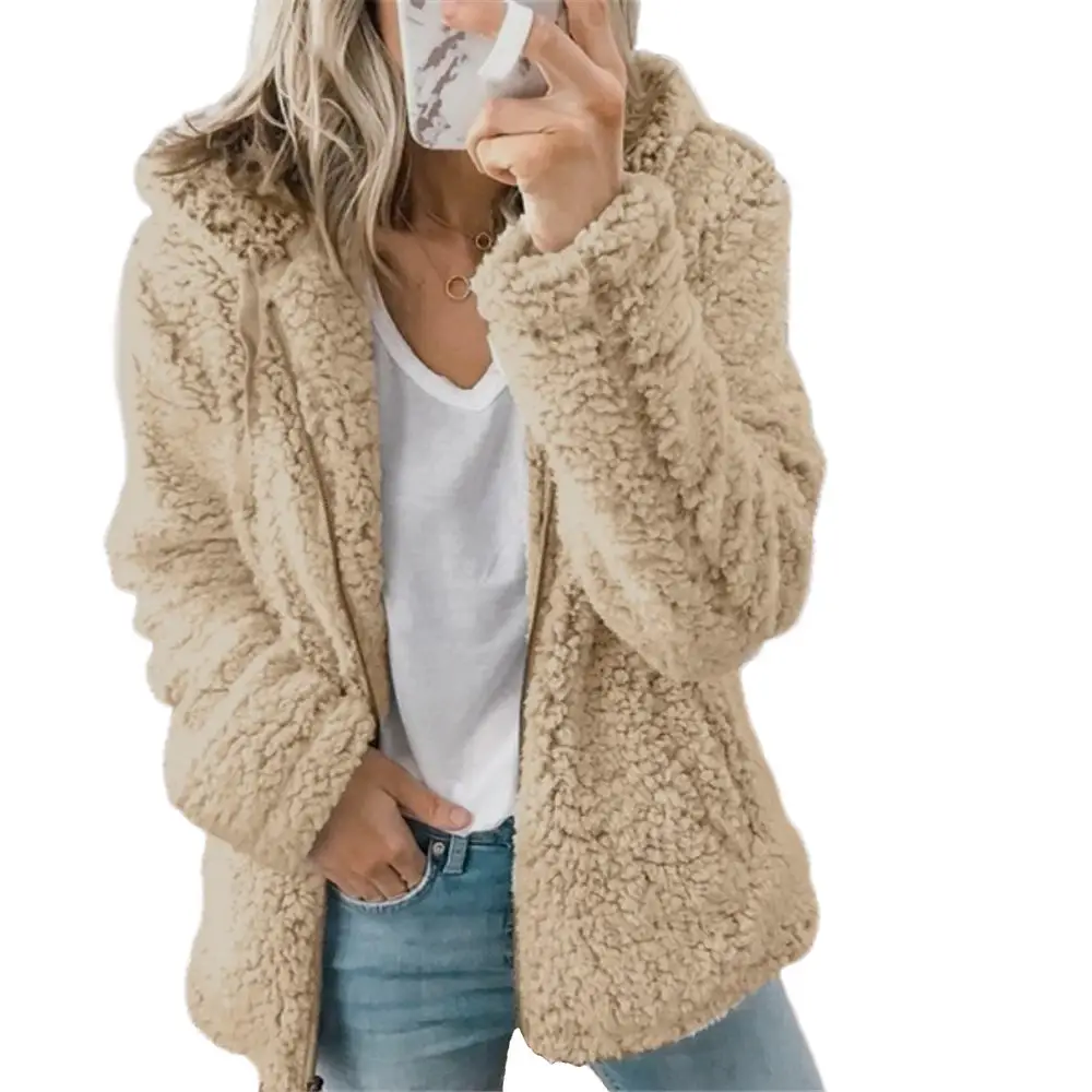 Purple Woolen Hooded Jacket for Women Autumn Winter - Image 13