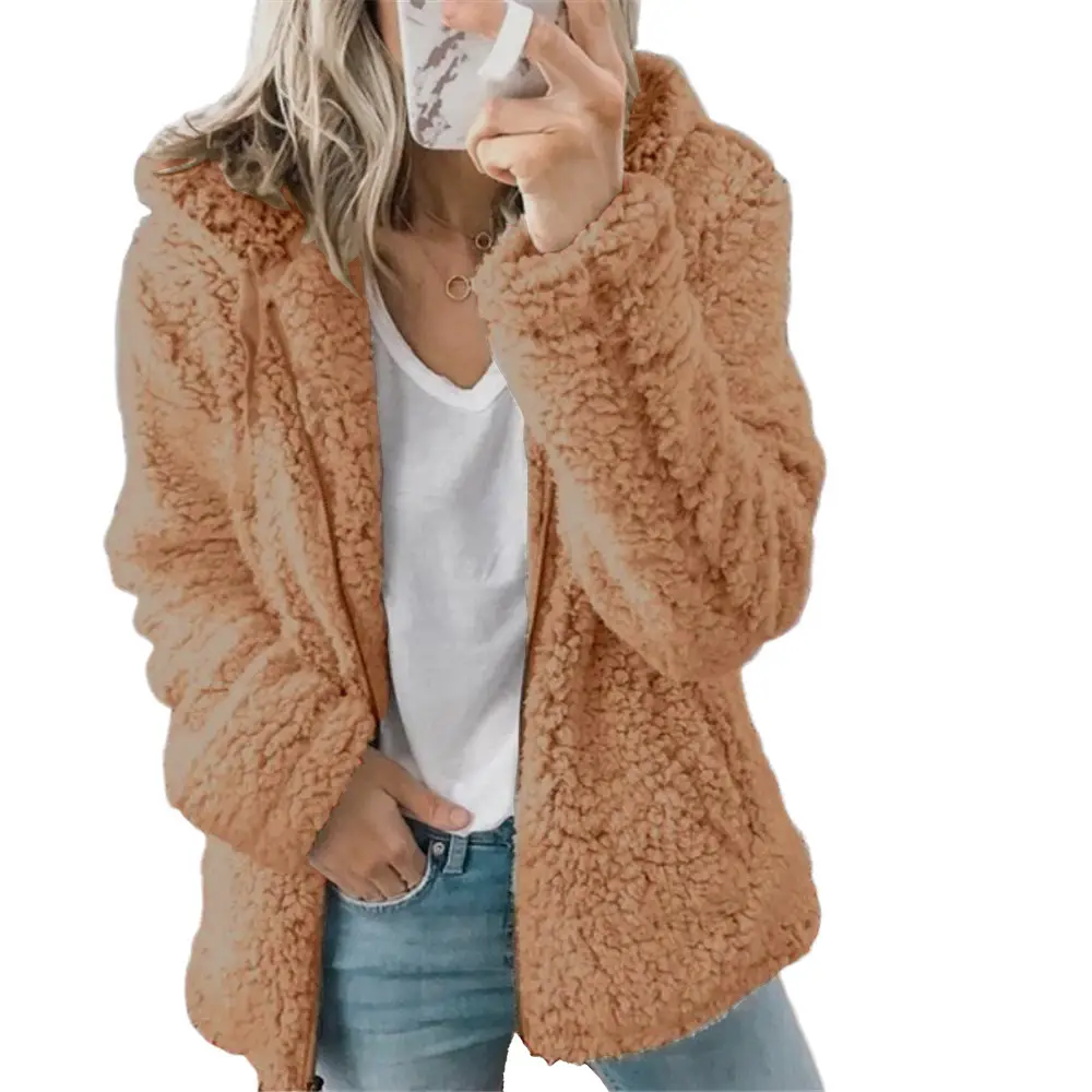Purple Woolen Hooded Jacket for Women Autumn Winter — feature 65