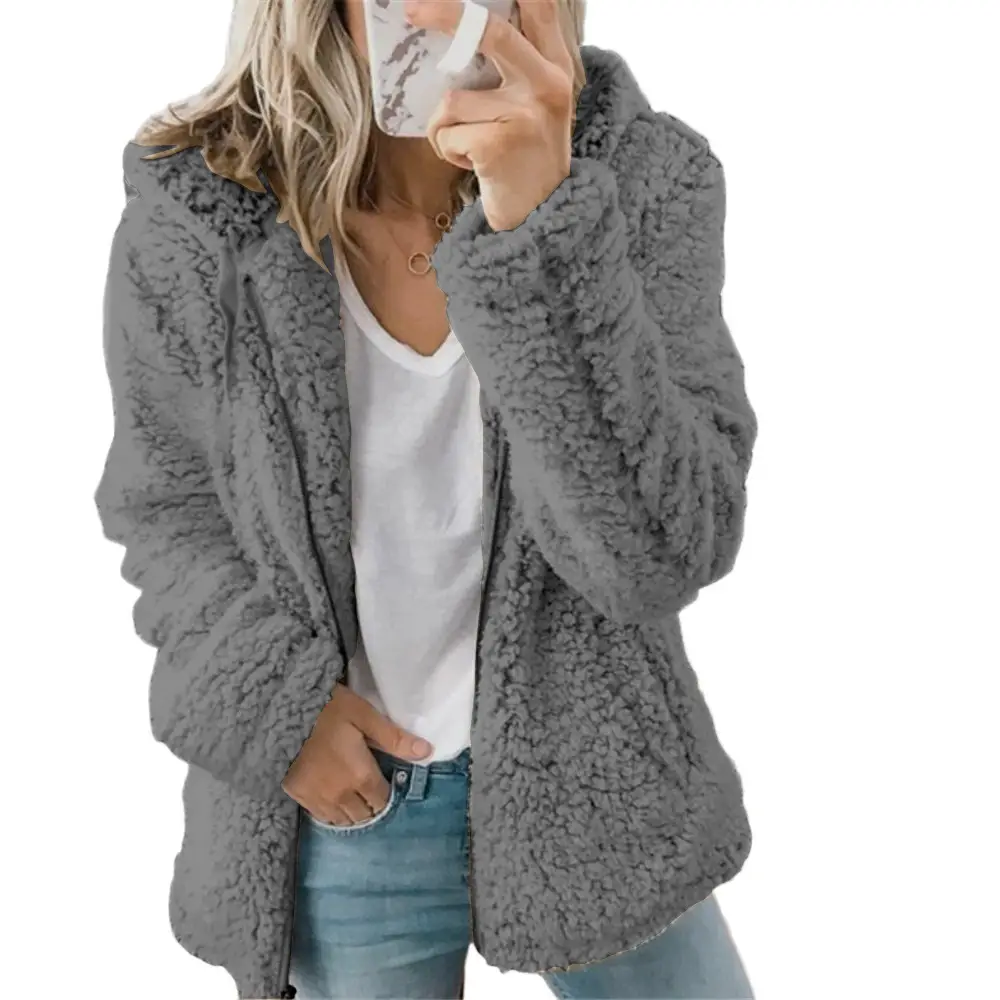 Purple Woolen Hooded Jacket for Women Autumn Winter — feature 70