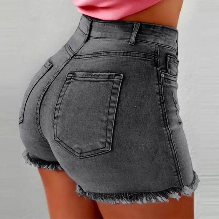 Women Denim Ripped High Waist Shorts Hot Sale - Image 8