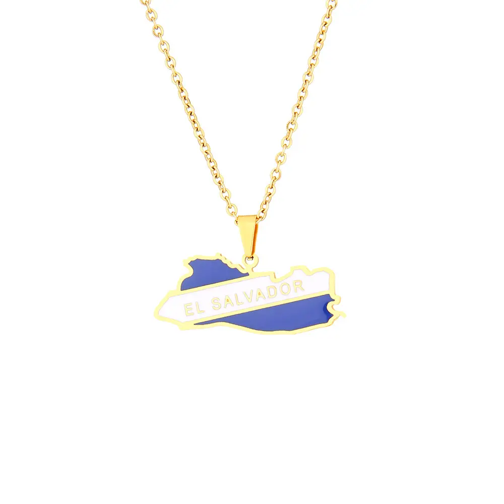 Men Women Couple Geometric Titanium Necklace with USA Flag Design — feature 7
