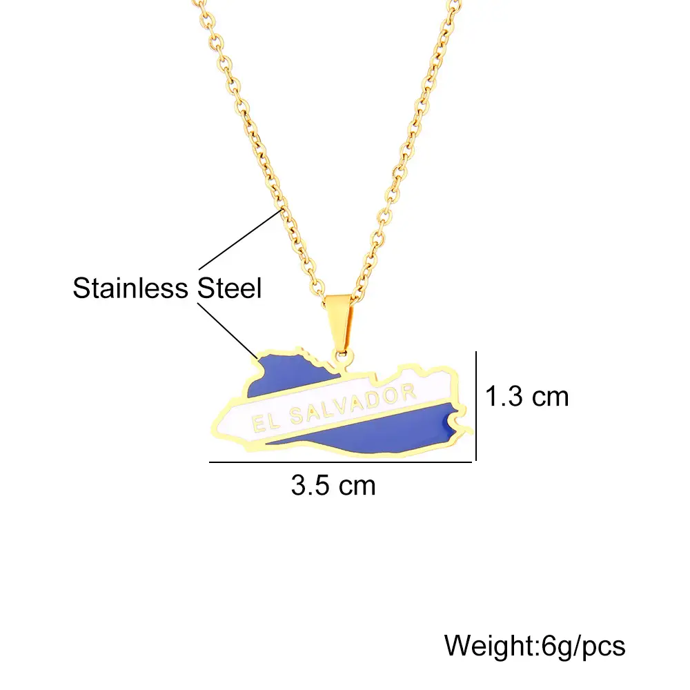 Men Women Couple Geometric Titanium Necklace with USA Flag Design — feature 5