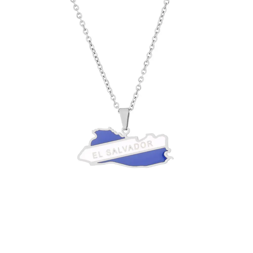 Men Women Couple Geometric Titanium Necklace with USA Flag Design — feature 8