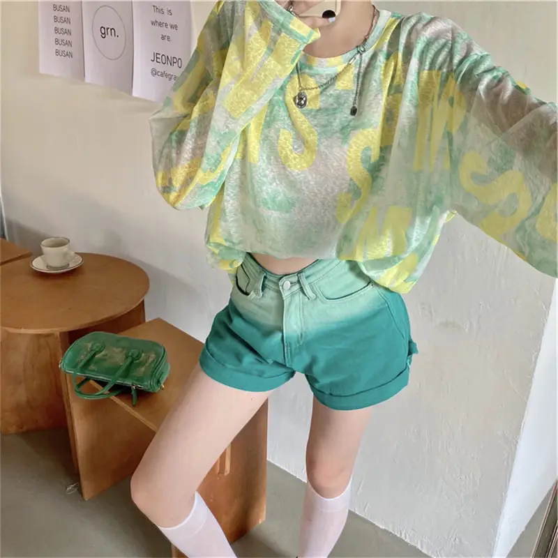 Women Ice Silk Sun Protection Long Sleeve Top - Image 7