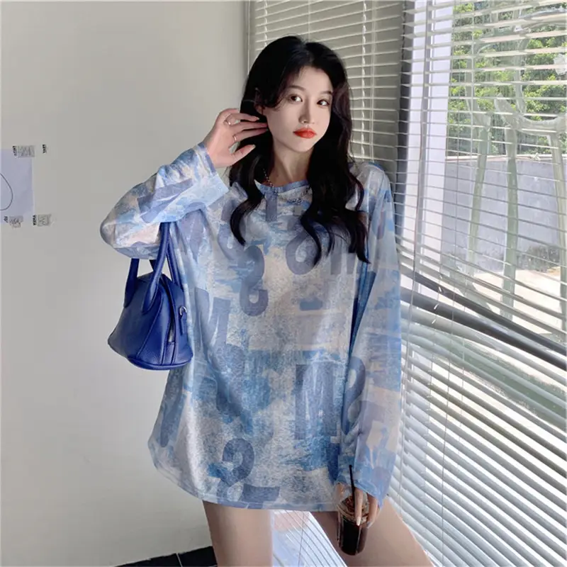 Women Ice Silk Sun Protection Long Sleeve Top - Image 2